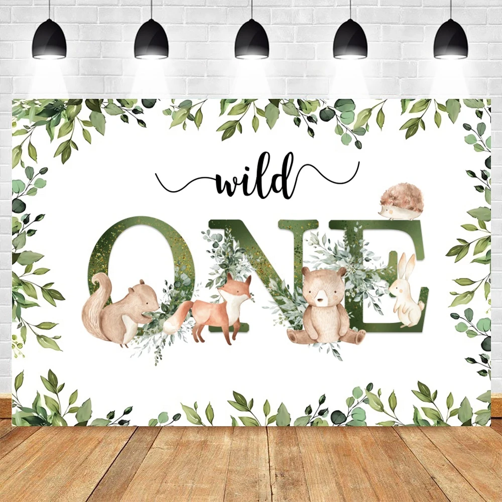 Tropical Jungle Safari Animal Boy Girl 1st Birthday Decoration Backdrop Wild One Baby Shower Customized Photography Background