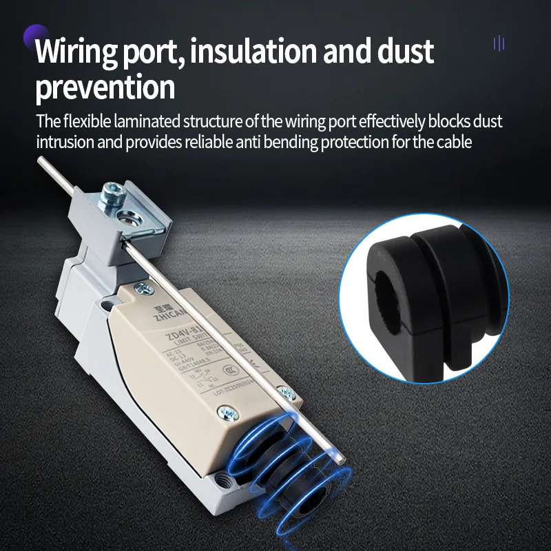 ZHICAN Travel limit switch 8018/8104-N adjustable roller swing arm micro-motion self-reset contact small limit switch