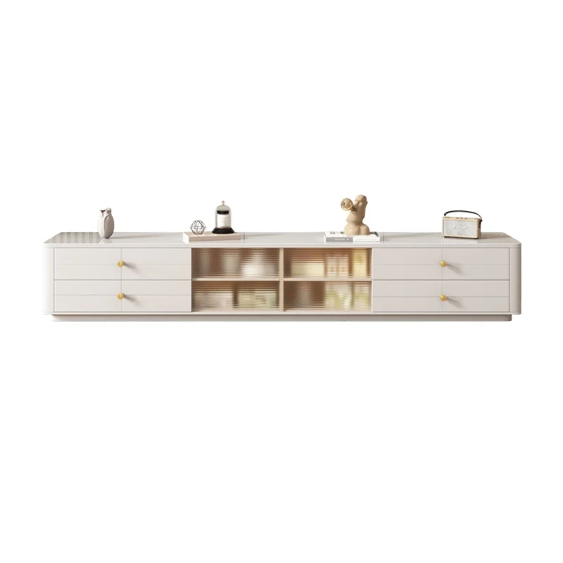 

Light luxury rock slab TV cabinet coffee table