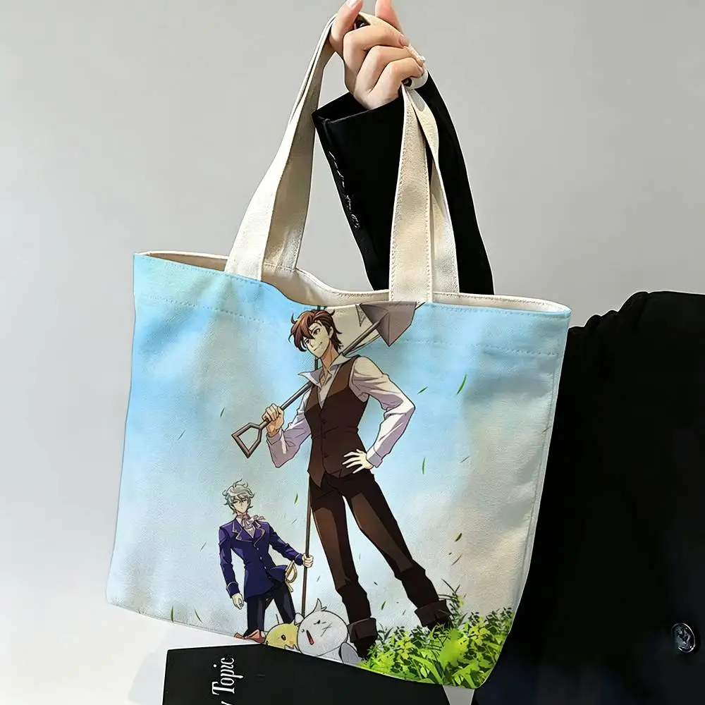 Isekai Manhwa The Greatest Estate D-Developer  Printed Canvas Tote Bag Shoulder Bag Commuter Mommy Shopping Bag