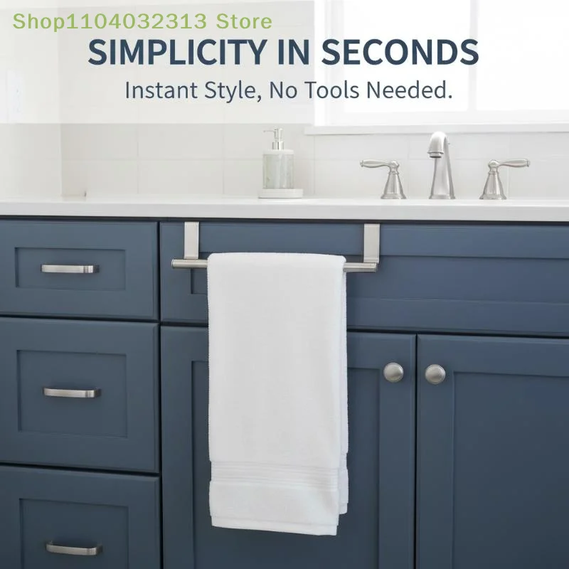 Stainless Steel Towel Robe Rack Towel Bar Kitchen Dish Cloths Hanger Home Door Hanging Holder Rustproof Bathroom Stand Organizer