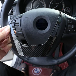 For BMW X3 X4 X5 F15 F25 F26 2014-2018 ABS Carbon Fiber Car Steering Wheel Decorative Frame Cover Trim Sticker Car Accessories