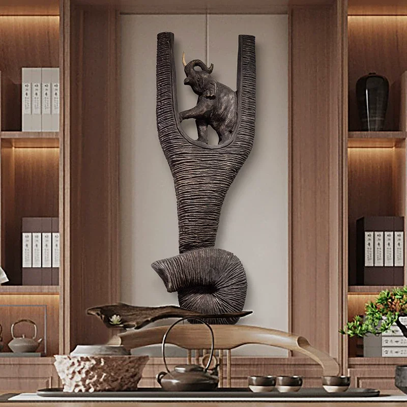 Elephant Decorative Pendant Southeast Asian Style Clubhouse Beauty Salon Living Room Wall Decoration