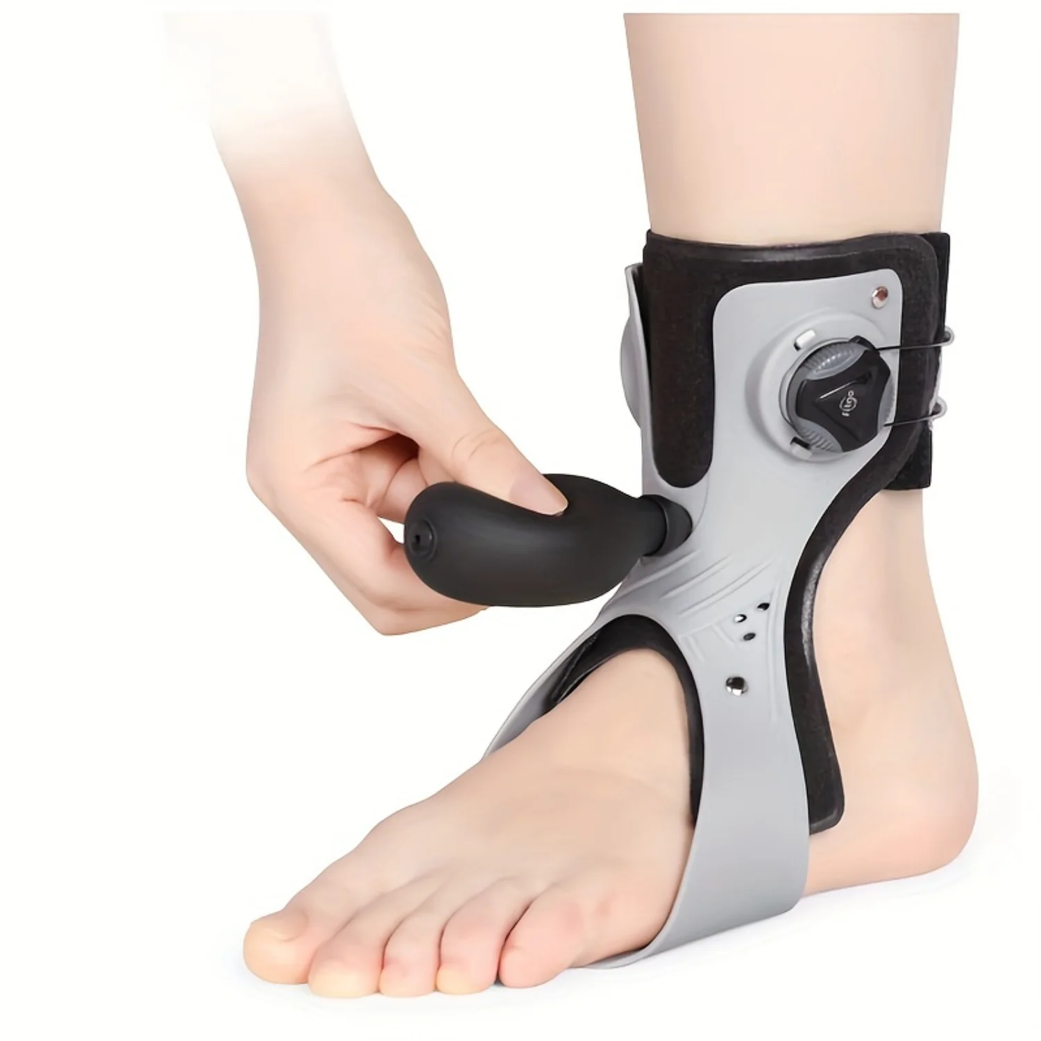 1pc Foot Drop Corrector met BOA-riem, driehoekige ondersteuning voor effectieve correctie en comfortabele revalidatietraining - enkel