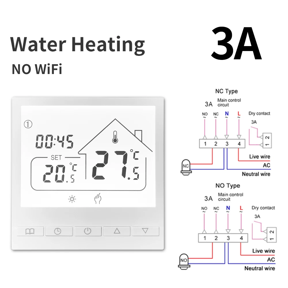 Thermostat intelligent WIFI pour chaudière à eau/gaz, chauffage au sol électrique, contrôleur de tem