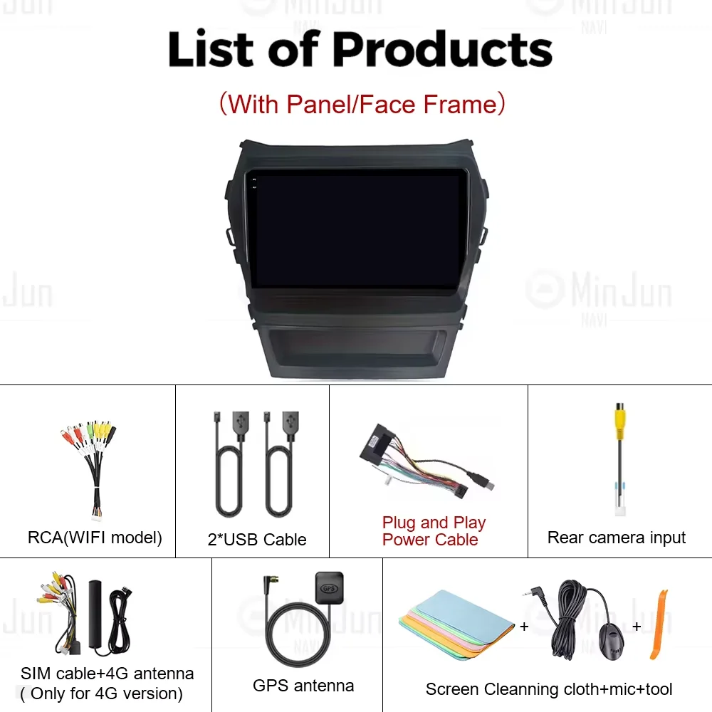 For Hyundai Santa Fe 3 2013 - 2016 Carplay Auto 4G+WIFI GPS Qualcomm Car Radio Navigation Multimedia Video Player Android 16