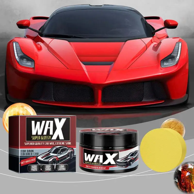 

Vehicle Wax 100g Car Paint Repair Wax Car Scratch Wax With Sponge To Shine & Protect For Cars Trucks Motorcycles RV's & More