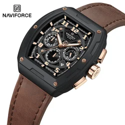 NAVIFORCE Luxury Men's Chronograph Waterproof Watch Quartz 24 Hours Date Display Clock Male Business Wristwatch Reloj Masculino