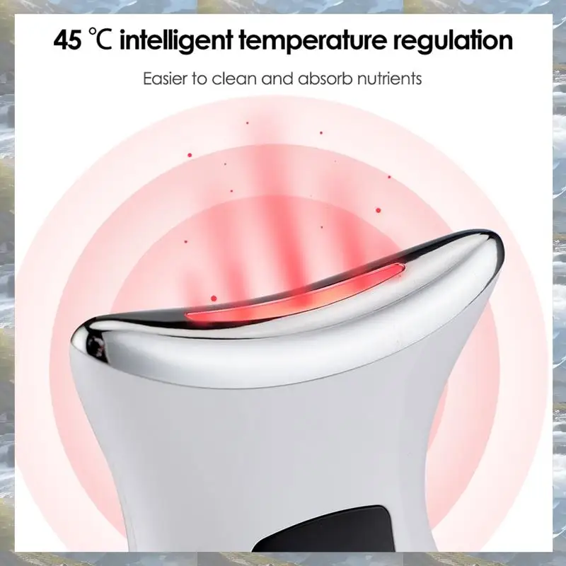 أداة تجميل الرقبة الكهربائية مزيل التجاعيد مكركرنت 7 ألوان LED الفوتون جهاز تجميل الوجه