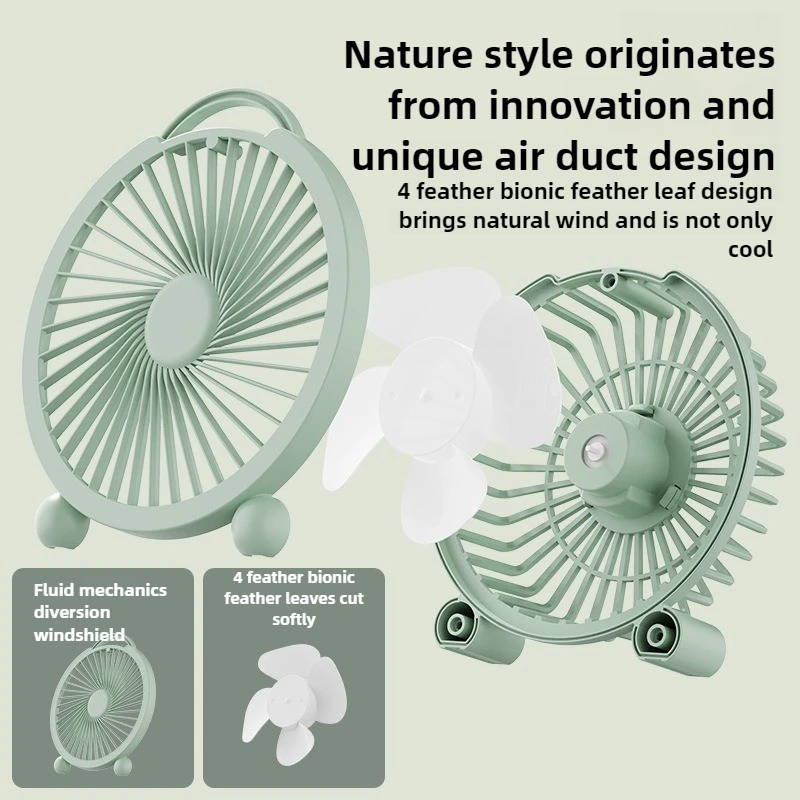 

5 Вт настольный маленький вентилятор для студенческого общежития, USB-вентилятор с прямой вилкой, уличный портативный большой ветровентилятор, срок службы батареи 1-3 часа, 15,3*13,5*4,8 см