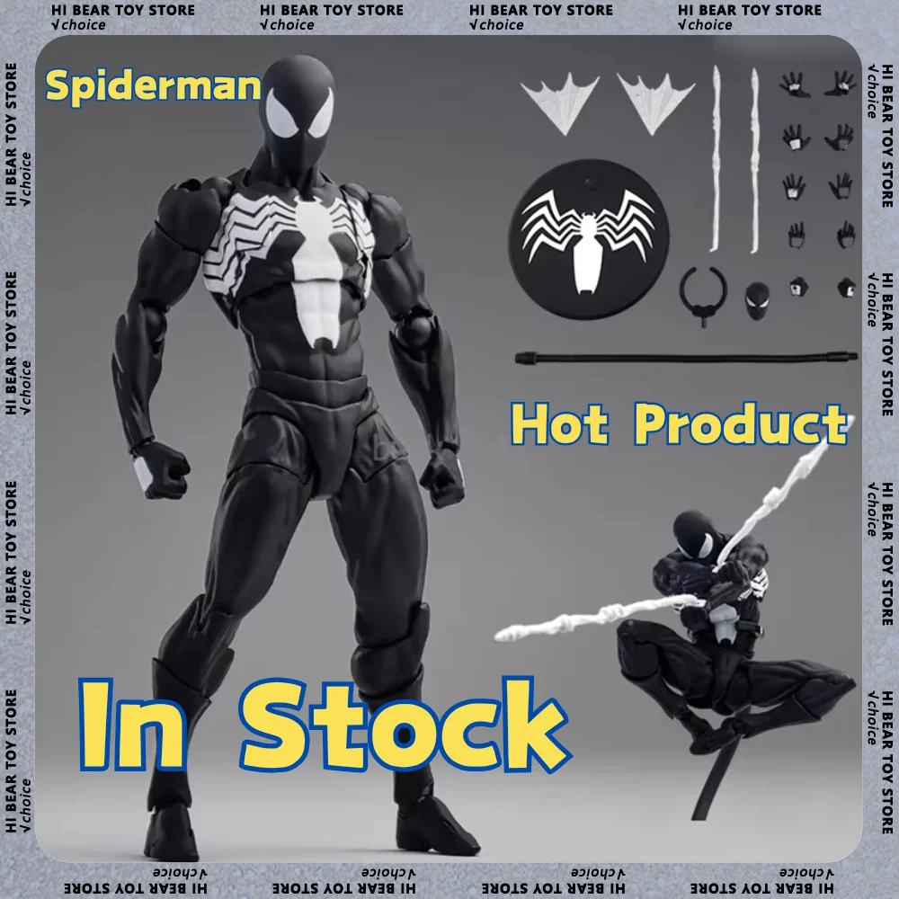 Mess Toys Spiderman Figur Black Suit Neighbor Symbiote MessToys Scarlet Neighbor Actionfigur CT Toys Black Red Spider Man Toy