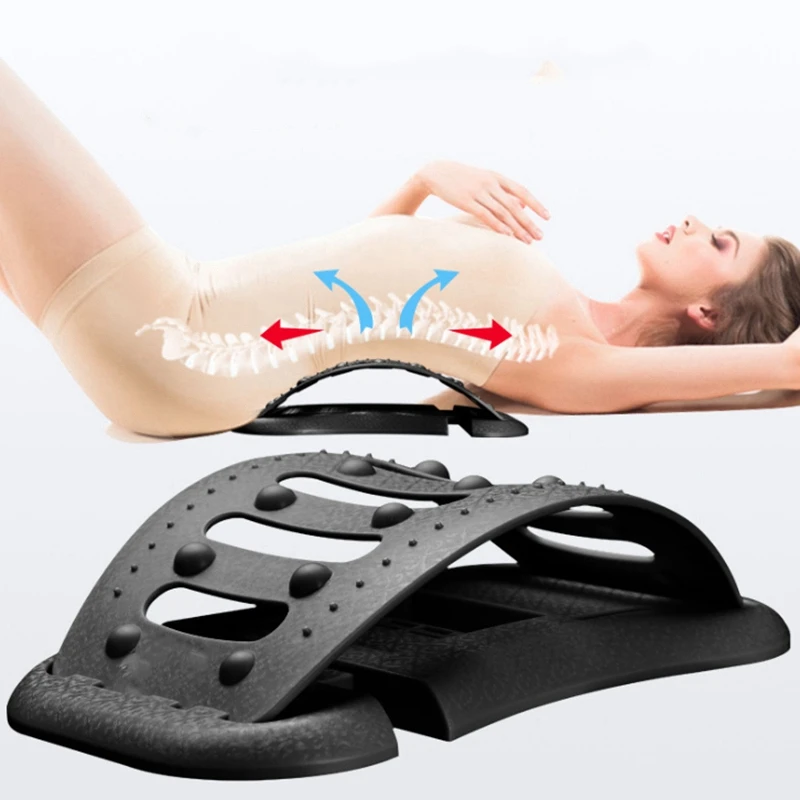 

Back Stretch Equipment Massager Fitness Lumbar Relaxation Spine Pain Relief Corrector Health Care Yoga Equipment