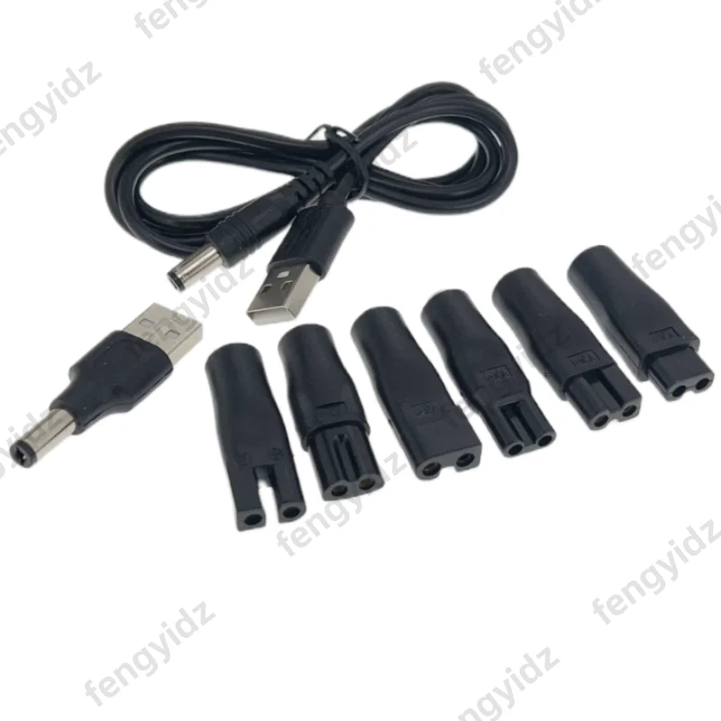 New DC Converter for Shaver Hair Clipper DC5.5*2.1mm Male To C8 Tail Female Power Supply Conversion Interface Plug Adapter