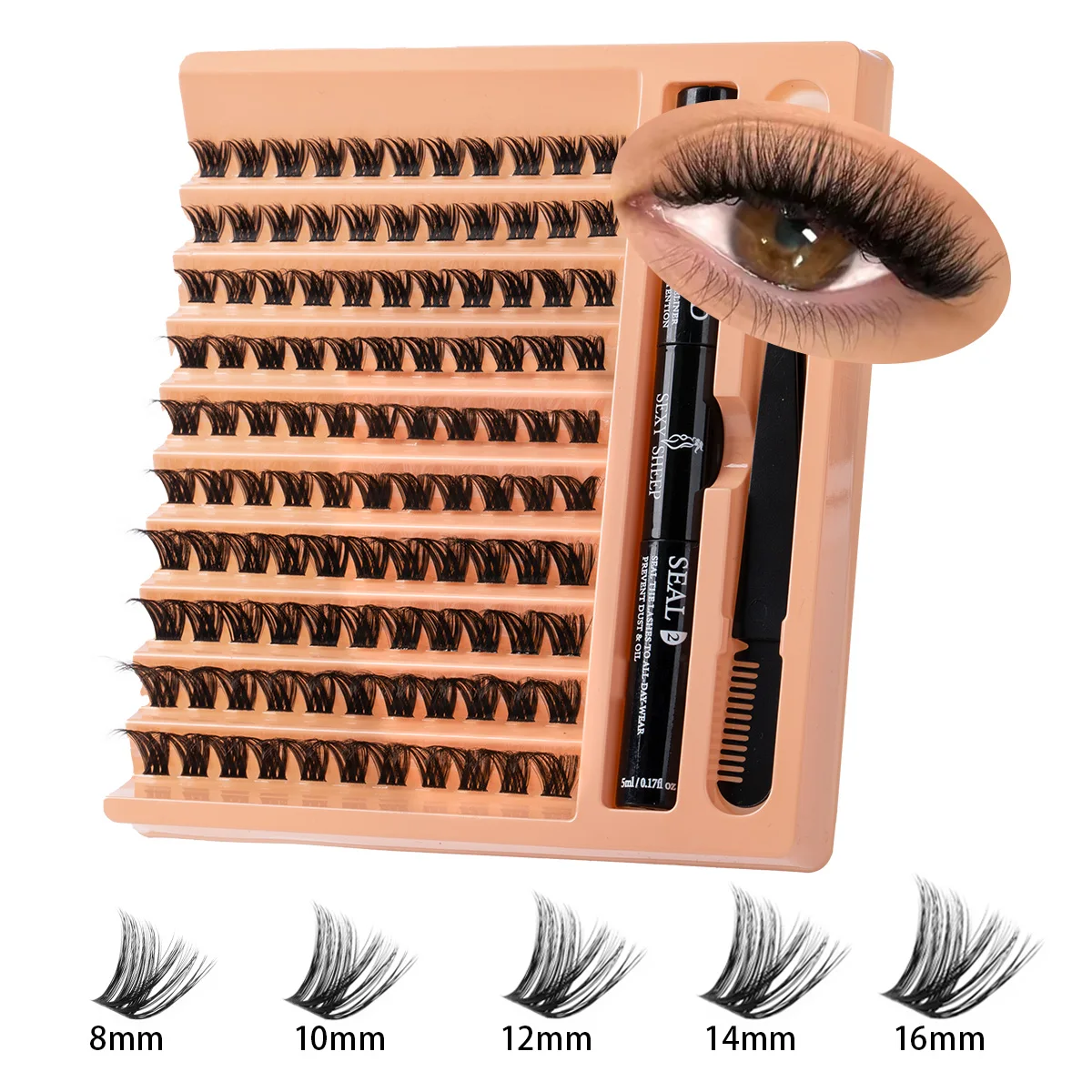 لتقوم بها بنفسك لاش تمديد عدة 110 قطعة مجموعات الرموش مجموعة الرموش الفردية مع لاش السندات وختم ملاقط لاش