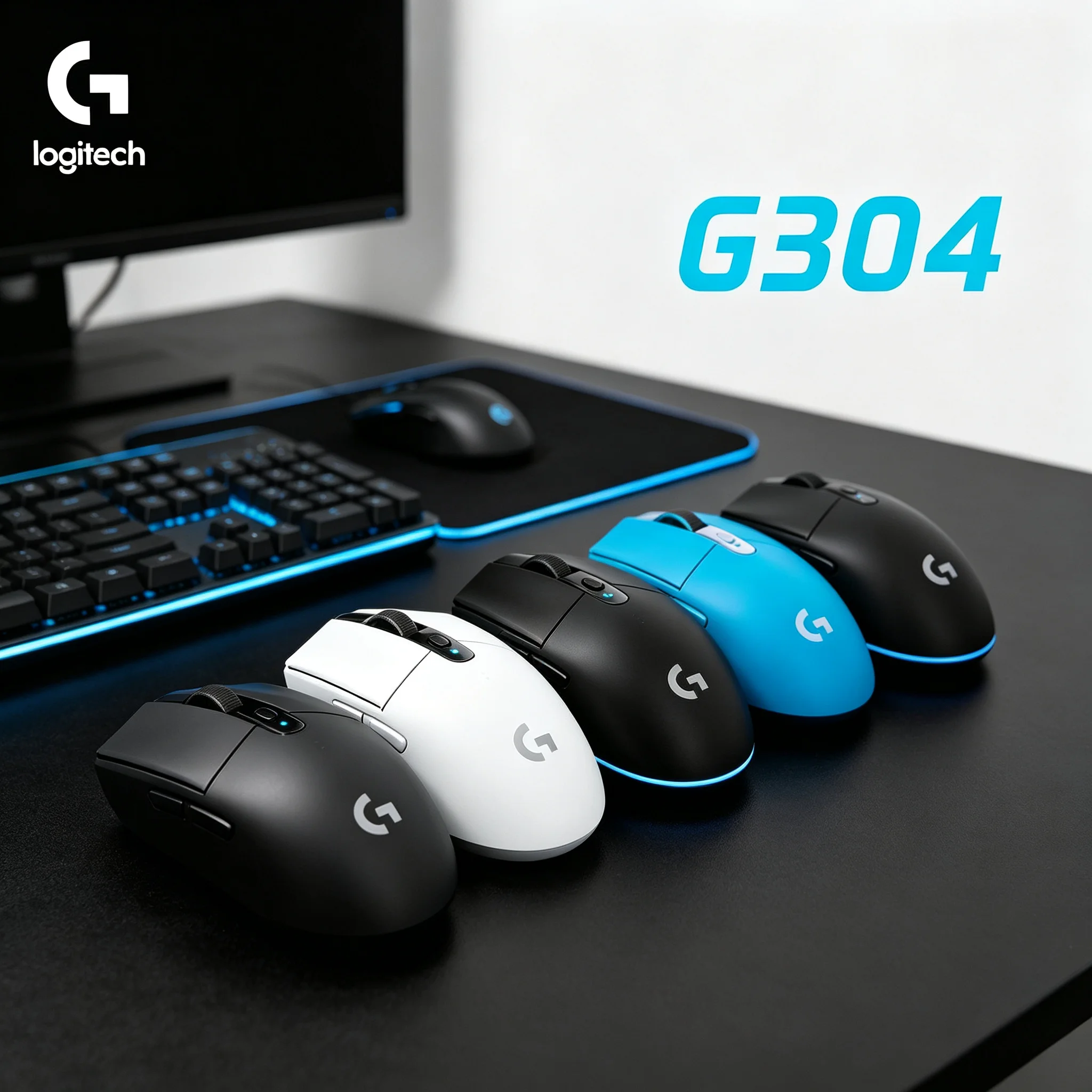 Logitech G304 Wireless Gaming Mouse Comfort Hand Feeling For Hours Of PUBG CS2 Valorant Apex Legends Game Play