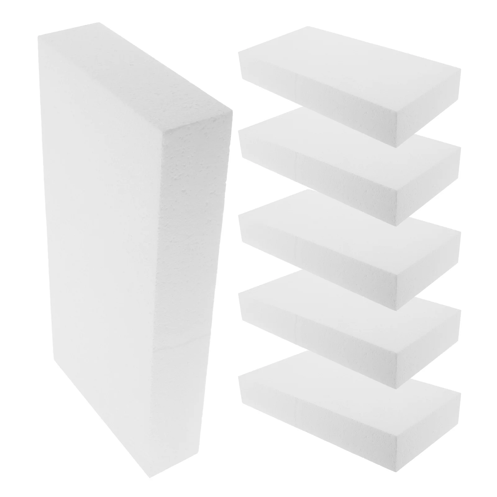 

6Pcs High Density Foam Blocks Polystyrene Bricks for Art Sculpting Packing Filling Protection DIY Crafting 30x15x5cm