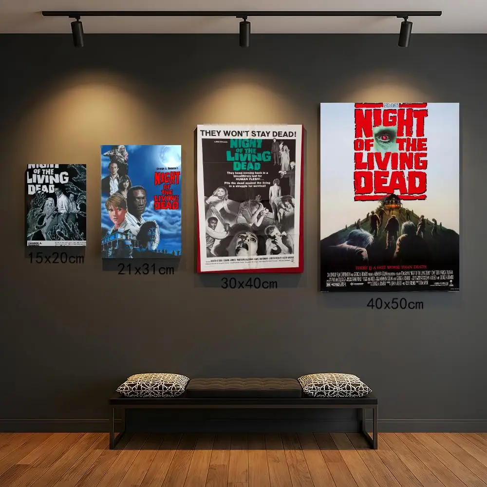 classic movie N-Night of the Living Dead-D Poster Peel and Stick Wall Art for Cafe Office Bar and Home Decoration
