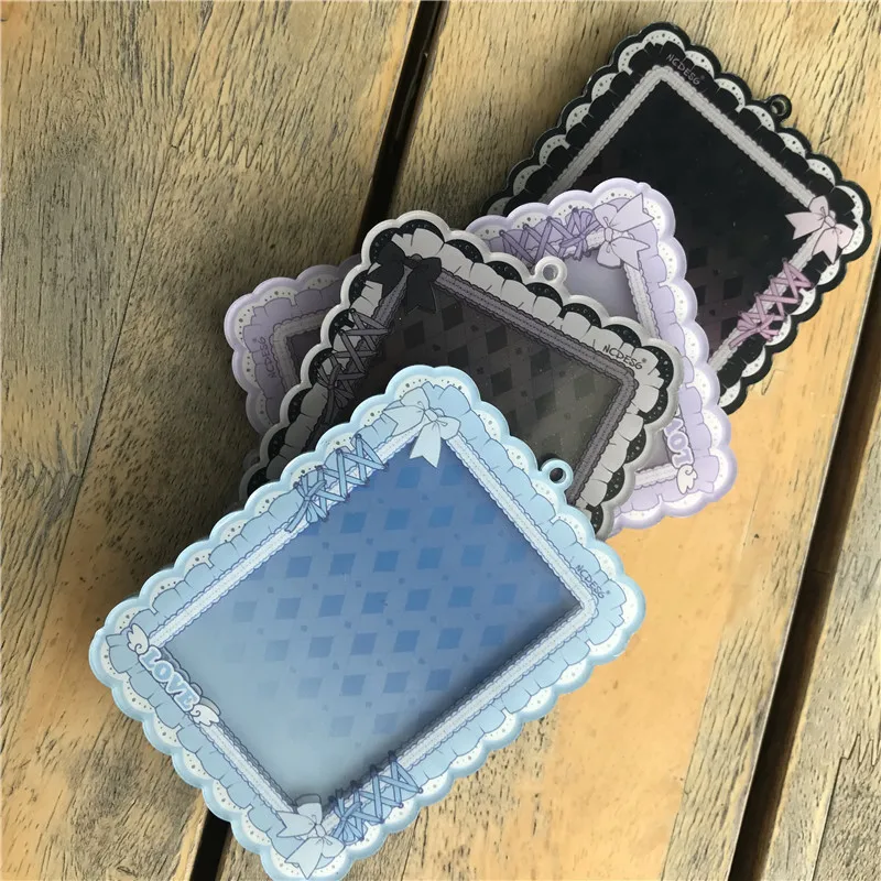 Bowknot Lace  Acrylic Photocard Holder ID Card Case for Students Anime Idol Storage Display Holders Fashion Badge Card Cover New