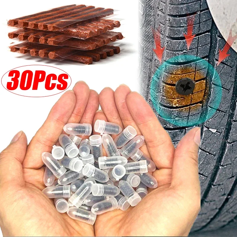 10/30Pcs Car Vacuum Tire Repair Nails Tire Puncture Repairing for Truck Scooter Bike Tyre Rubber Metal Nail Tire Repairing Tools