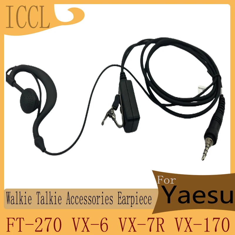 Auricular de 3,5mm para Yaesu FT-270 VX-6 VX-7R VX-170 HT Standard Horizon HX400 HX750S HX890 Radio con micrófono PTT auriculares impermeables