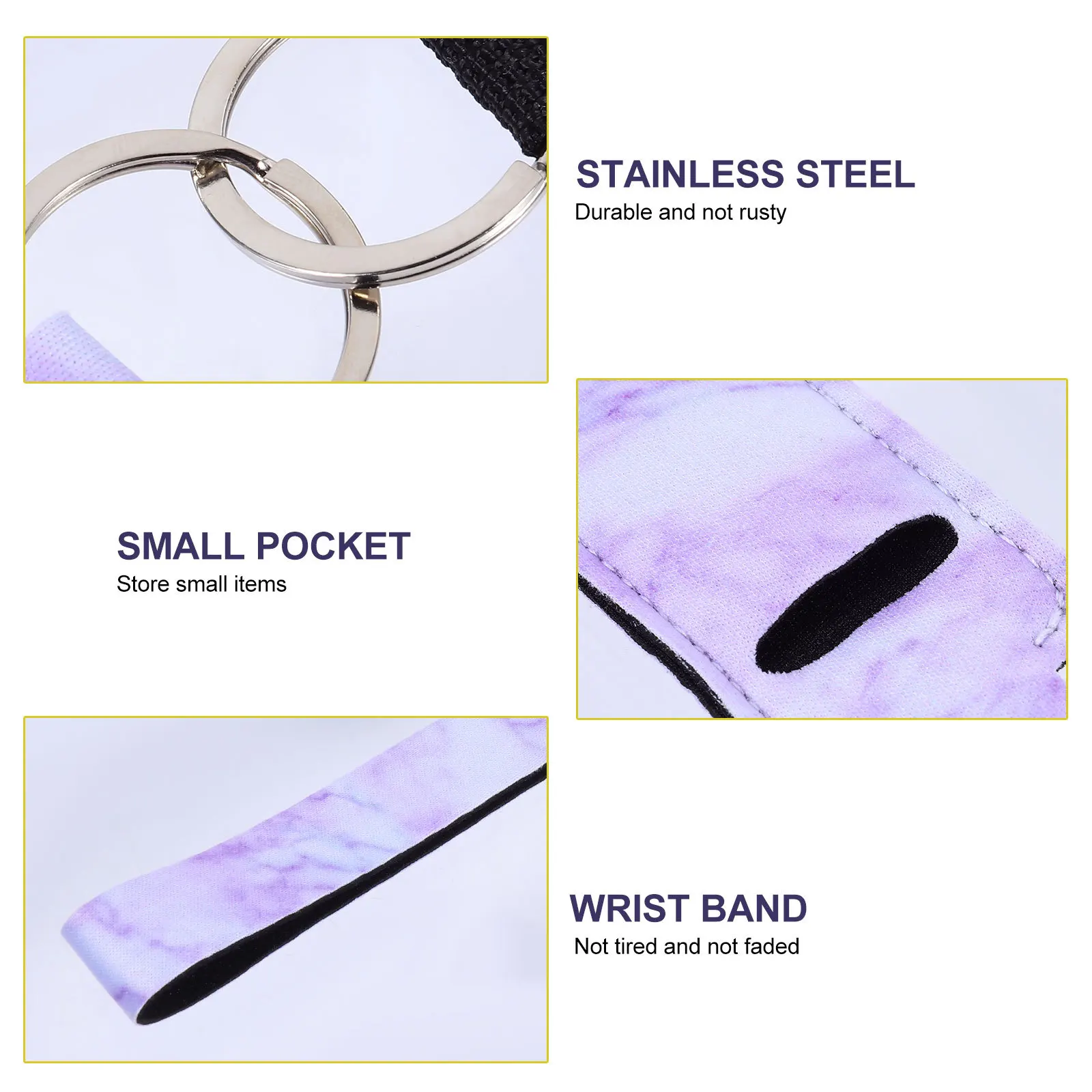 

10Pcs Keychain Wristlet Holder Fashionable Lipstick Pouch Compact Size Lightweight Key Ring Case Ideal for Daily Use and Travel