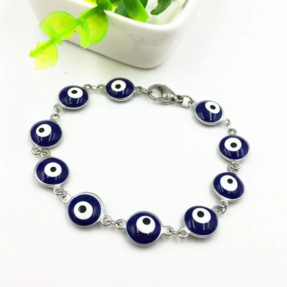 Couple Fashion Turkish Friendship Unisex Korean Style Hand Chain Metal Demon Eye Bracelet Lucky Women Bracelet