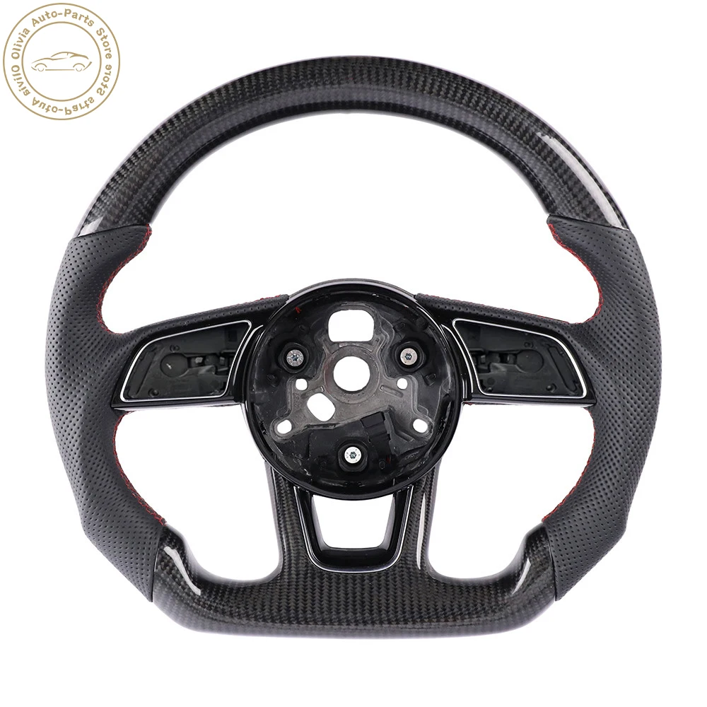 

Fully Perforated Leather Steering Wheel Fully for Audi RS3 RS4 RS5 A3 A4 A5 S3 S4 S5 2017-2021