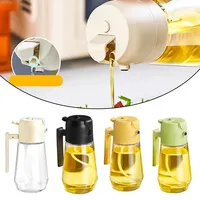 2 In1 470ml Glass Spray Oil Sprayer Bottle Spray Oil Dispenser Oil Jar Cruet BBQ Kitchen Baking Roasting Picnic Kitchen Tool