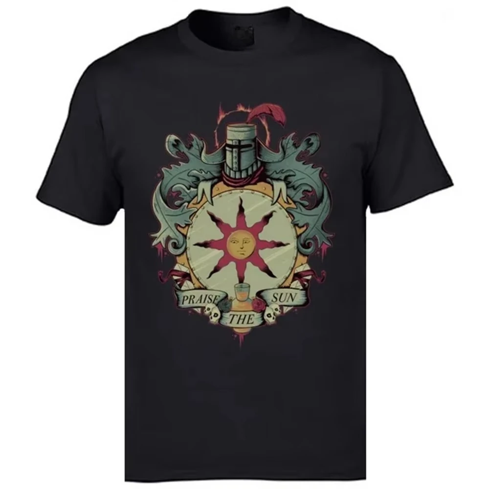 

New Arrival Unisex Tops & Tees Dark Souls Normal T Shirts Cotton Fabric Short Sleeve Camisa Plus Size T Shirt Round Neck Vintage