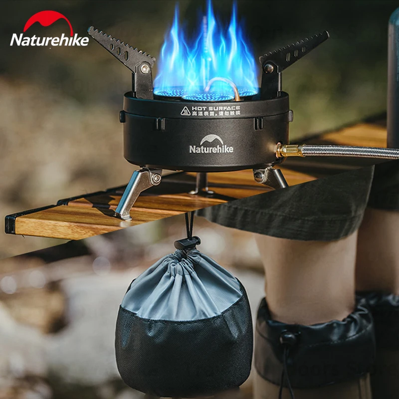 

Naturehike IGT Burner Camping Outdoor Portable Gas Stove Kitchen Lightweight IGT Table Grill BBQ Cookware Three-Head Gas Burner