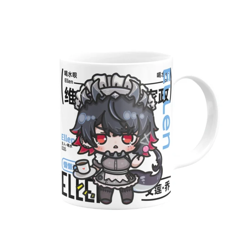 Original Game Zenless Zone Zero Ellen Joe Von Lycaon Hoshimi Miyabi Anime Ceramic Mug Water Cup Coffee Milk Gift for Friends