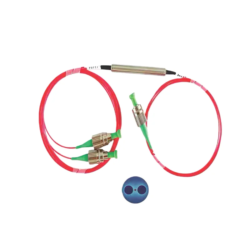 850nm 1x2 Polarization FBT Coupler PM Fiber Splitter 50:50 Slow Axis to the key