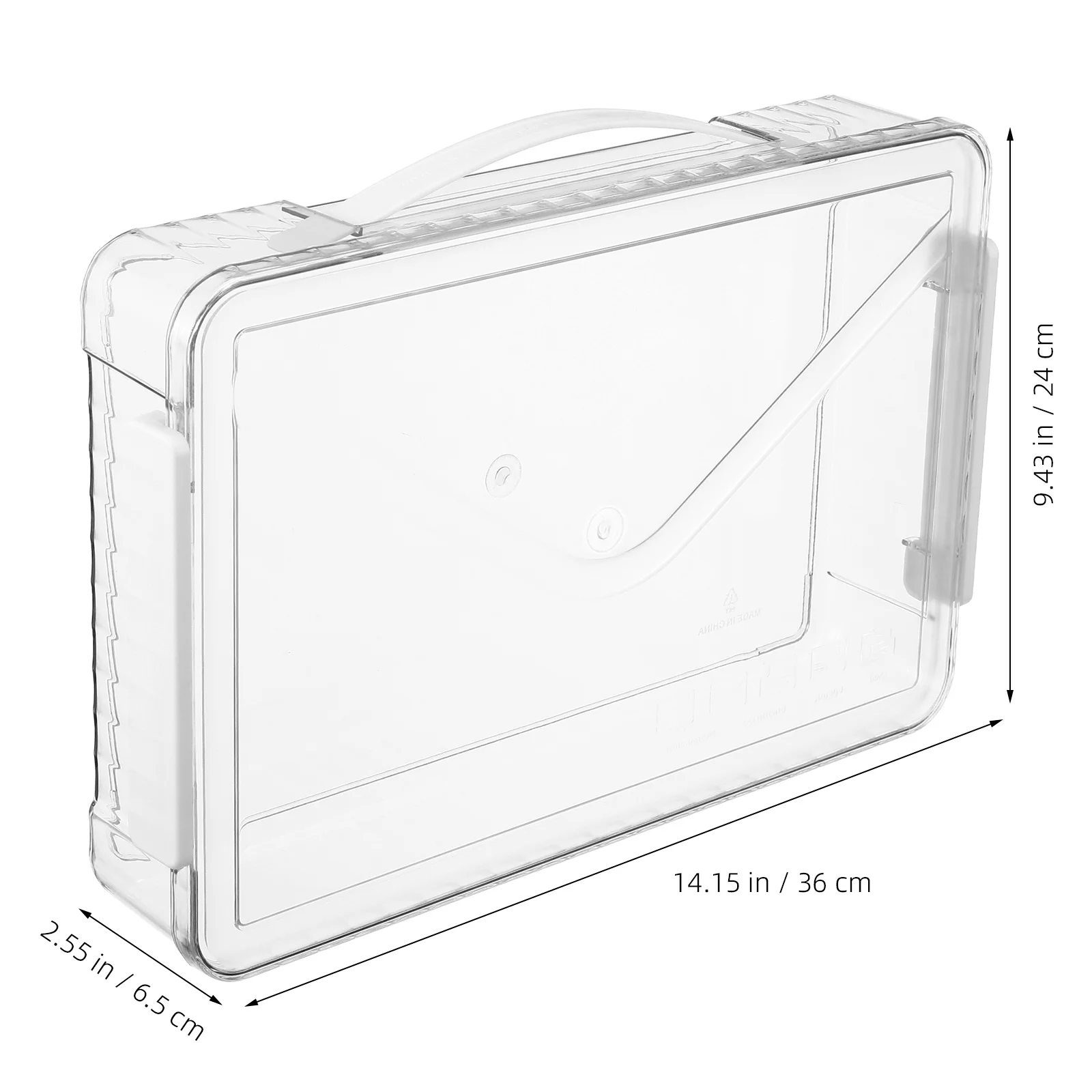 1pcs Transparent File Large Capacity Plastic Document Storage Box For Papers Certificates Photos Clear Organizer Portable File