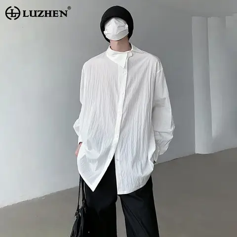 10 best sales asymmetriska herrskjortor - №3