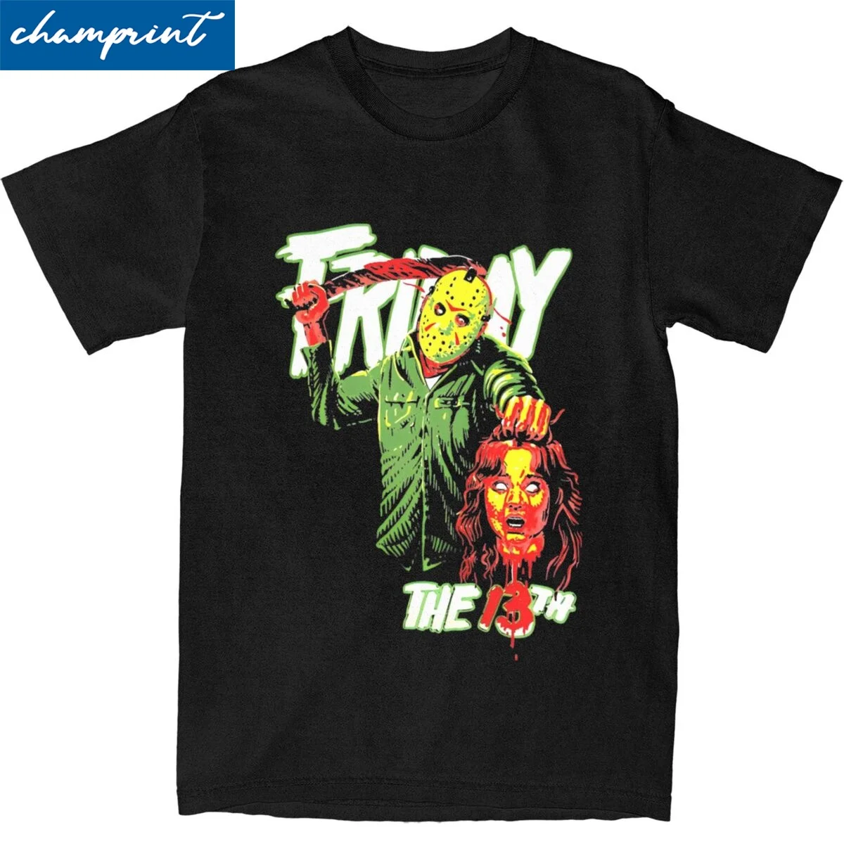 Streetwear Friday 12th Scary Jason Voorhees Horror T-Shirt For Men Women Cotton Short Sleeve Round Neck Summer Top Tee