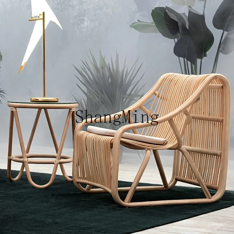 

FG household rattan double sofa living room courtyard rattan chair balcony homestay bamboo rattan sofa