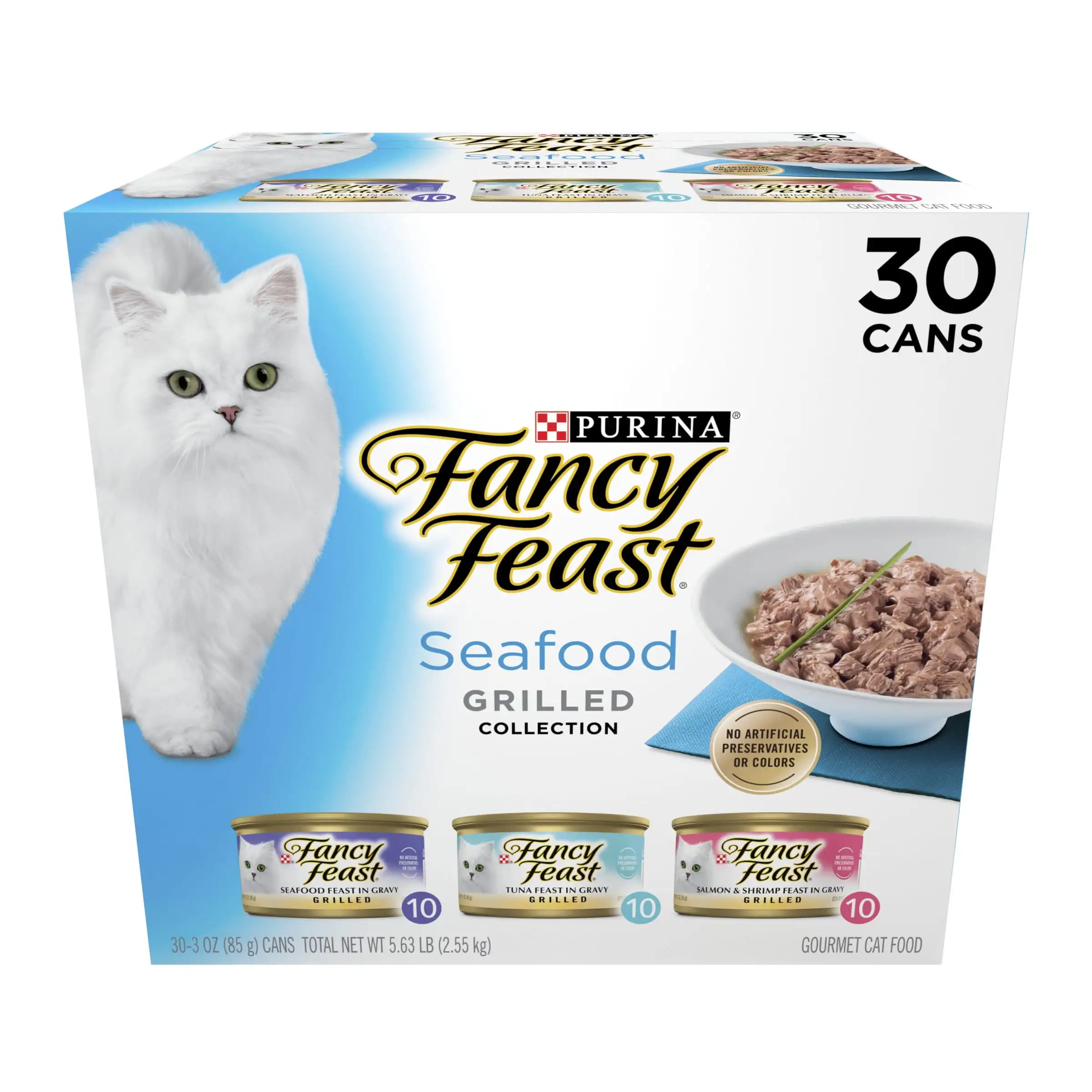 

Purina Fancy Feast Gravy Wet Cat Food Variety Pack, 3 oz Cans (30 Pack)