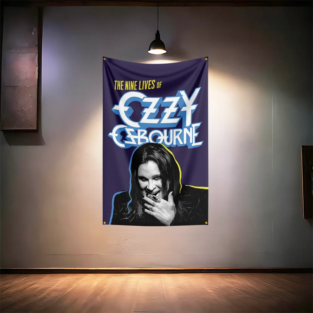 Rock Music Flag 3x5ft for Ozzy Osbourne Fans Banner HD Print Brass Grommet Garage Bedroom Living Room Dorm Wall Decor Tapestry view 3