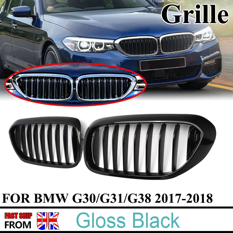 

Car Front Grille Grid For BMW G30 G31 5 Series 518d 520i 530i Sport 2017 2018 Kidney Grille Grill Gloss Black Performance Look