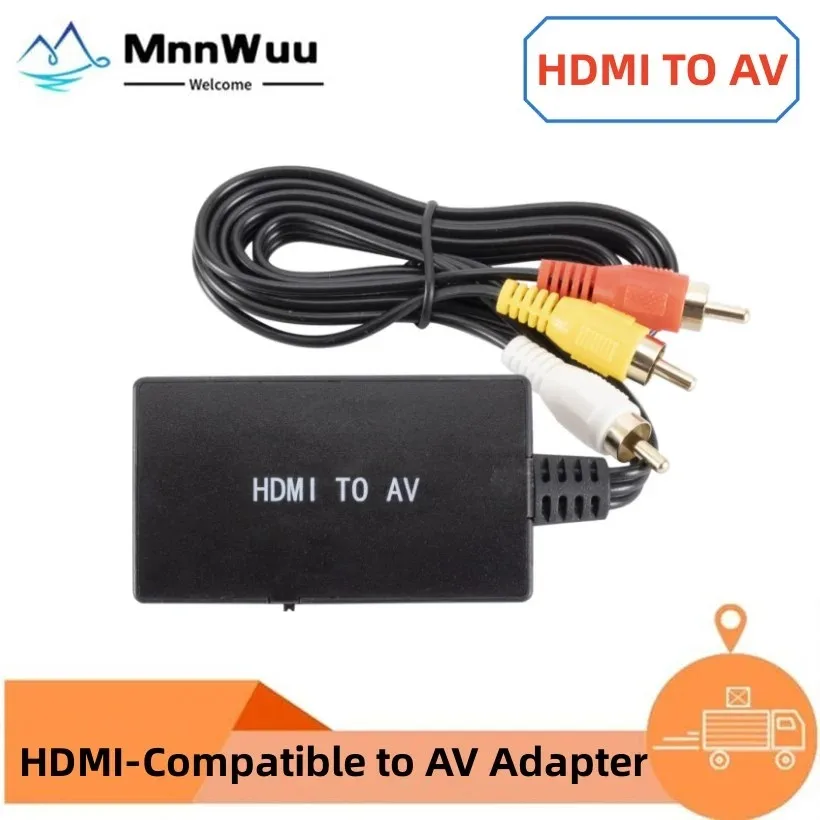 

MnnWuu HDMI-Compatible To RCA HD-MI To AV 3RCA CVB Composite Video Audio Converter Adapter Supports PAL/NTSC for TV Stick TV Box