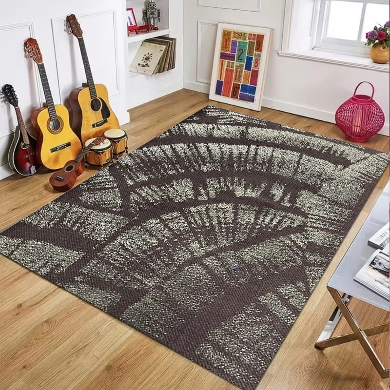 Bohemian Tie-Dye Print Area Rug, Soft Non-Slip Washable Floor Mat for Living Room Bedroom Kitchen Office Home Decor