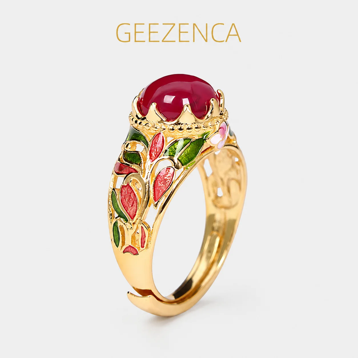 anillo-vintage-de-moda-s925-chapado-en-oro-y-plata-corindon-rojo-cloisonne-para-mujer-anillos-abiertos-de-hoja-esmaltada-de-color-hueco-regalo-de-joyeria-fina