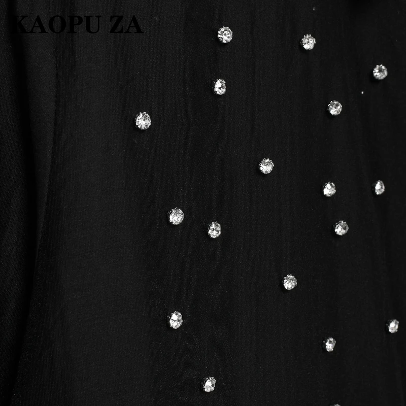 Kapu za 2024 primavera outono moda feminina casual camisa de manga longa senhoras chique cor sólida miçangas gola polo mangas alargadas t