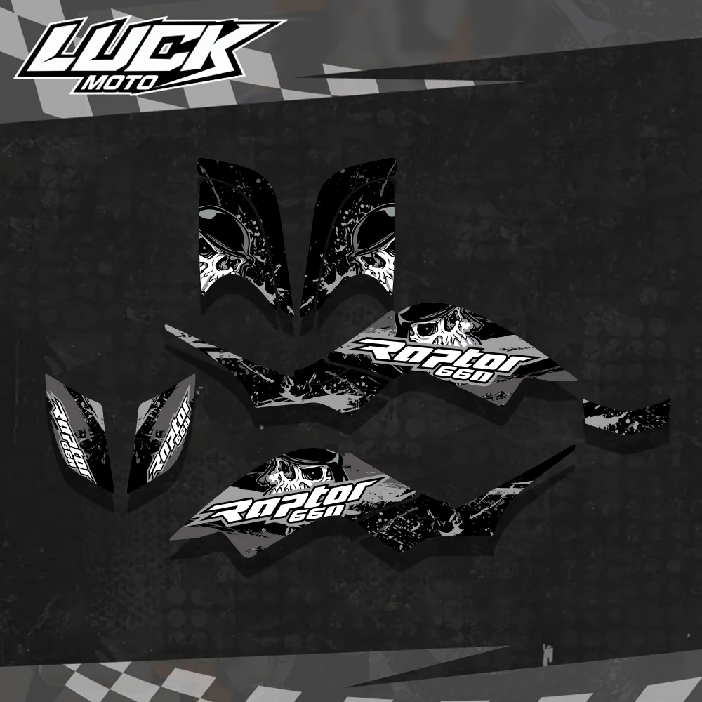 

For Yamaha Raptor 660 YFM 660 2001-2005 ATV Fairing Graphics Background Decals Sticker Kit Customize 2004 2003 2002