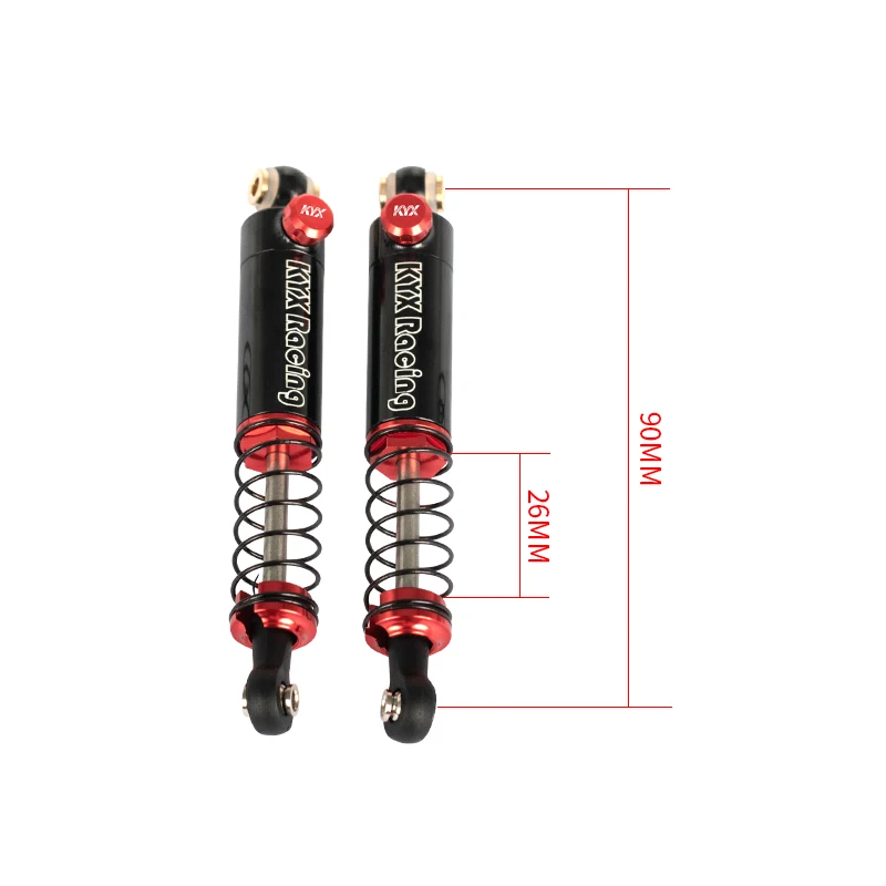 Metal Hydraulic Monotube Shock Absorber for 1/10 RC Crawler Car Traxxas Scx10iii TRX-4 Accessories