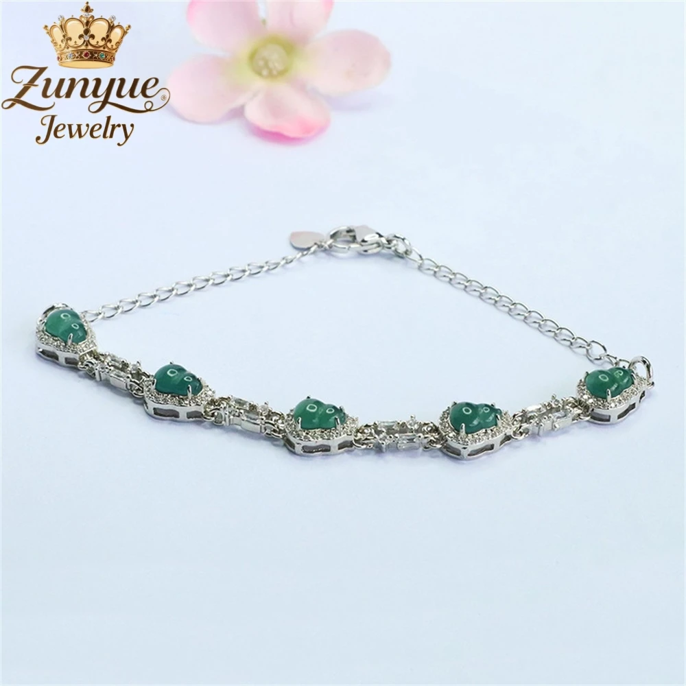 

Natural Blue Water Jadeite Gourd Bracelet Luxury Quality Jewelry Fashion Jewelry Handicraft Exquisite Elegant Charms Popular