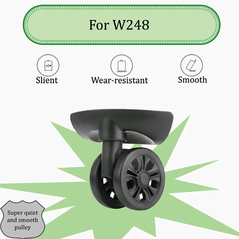

For W248 Fixed Luggage Wheelset Universal Replacement Straight Wheels For Luggage Front Compatible With Most Models