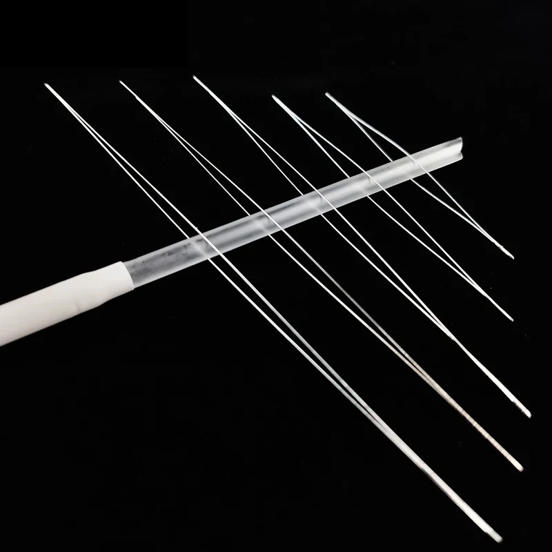 5Pcs/Lot Curved Big Open Eye Stainless Steel Beading Needles Easy Thread String Cord Pins DIY Jewelry Making Tools for Seed Bead