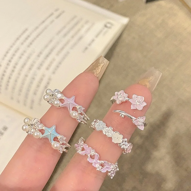 anel-elegante-minimalista-esmaltado-rosa-cha-empilhavel-drunken-star-da-moda-para-mulheres-por-yin-jingshi