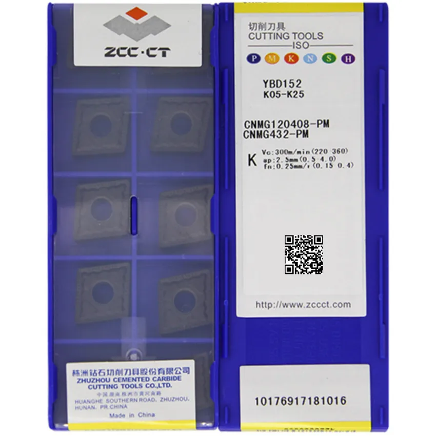 CNMG120404-PM ybd152/CNMG120408-PM ybd152/CNMG120412-PM ybd152 cnmg431 cnmg432 cnmg433 zcc. ct inserções de carboneto cnc para ferro fundido